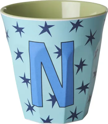 Produktbild von Rice Melamin Becher Medium Buchstaben Sterne N