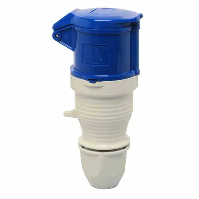 Produktbild von WALTHER CEE-Kupplung 3p 32A IP44 230V/bl 6h Schraubkl ger
