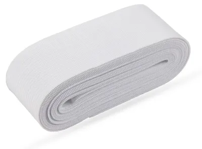 Produktbild von Gummiband 3,5cm x 2,5m Weiß – elastisch, reißfest, weich, hochwertiges Material 88% Elastodien 12% Polyester, Näh- und Bastelprojekte, DIY Kleidung