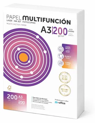 Produktbild von A3 Papier 200g 200 Blatt, Multifunktionspapier für Laser- und Tintenstrahldrucke