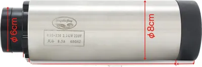 Produktbild von 2,2 kW luftgekühlter Spindelmotor, hochpräziser ER20 Spannzange, 24000 U/min Geschwindigkeit, Nur Spindel