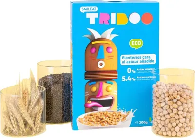 Zdjęcie produktu dla Płatki śniadaniowe kółka zbożowe bez cukru 300g Smileat Triboo