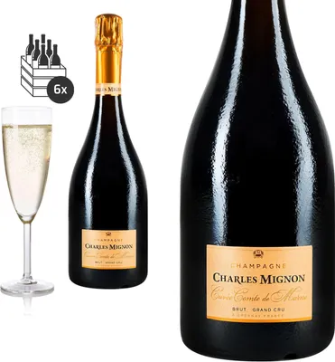 Produktbild von 6er Karton Champagne Blanc Grand Cru Brut Comte de Marne von Charles Mignon