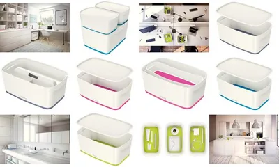 Image de LEITZ Boîte de rangement MyBox, 5 litres, blanc/vert
