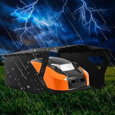 Zdjęcie produktu dla Pokrowiec na kosiarkę Jayseuw do garażu 78 x 60 x 34 cm – zadaszenie garażowe, osłona dachowa dla kosiarki automatycznej
