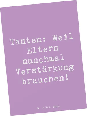 Produktbild von Mr. & Mrs. Panda Fotokarte Spruch Liebe Tanten - Lavendeltraum - Geschenk, Verwandtschaft, Postkarte, Eltern, Geburtstage, Postkarten, Spaß, Ansichtskarte, Ansichtskarten