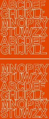 Produktbild von Selbstklebende Buchstabenaufkleber, 3,5 cm, orange matt