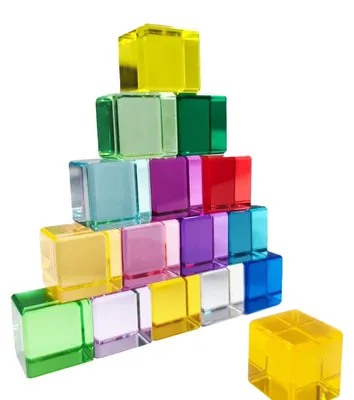 Produktbild von Omgoods – Set mit 16 bunten Bauklötzen für Kinder