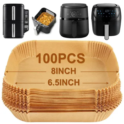 Produktbild von Airfryer Backpapier 100 Stück, 16.5cm-20cm, für Philips, Russell Hobbs, Cosori, Ninja Pro