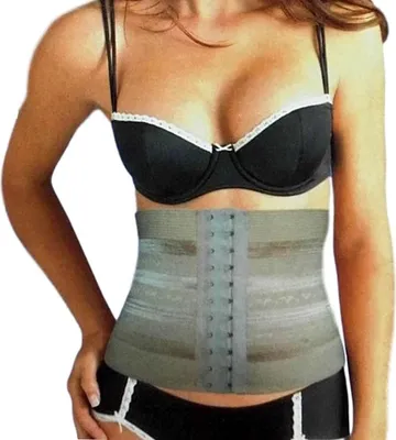 Produktbild von Damen Bauchweggürtel Waist Trimmer Belt Trainer Taillen Korsett Corsage Mieder Shaper Sports Damen-Taillenformer Fitnessgürtel Schwitzgürtel Farbe Beige Größe M