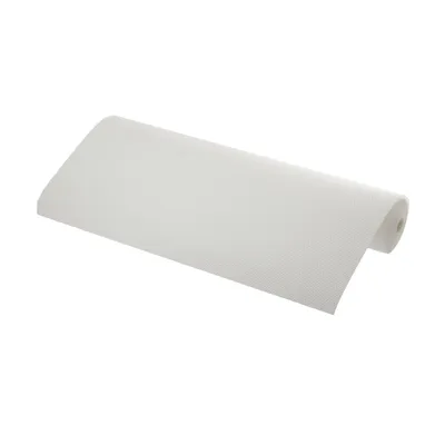 Image de Tapis antidérapant blanc pour tiroirs 48 x 500 cm – Tapis découpable, insert pour armoires de cuisine et salle de bain, film protecteur 5 mètres