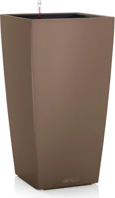Obrázok produktu pre LECHUZA CUBICO Color 22, Kvetináč, Voľne stojace, Recyklovaný plast, Hnedá, Piesková, Obdĺžnik, Vnútorná / vonkajšia