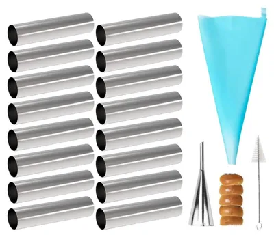 Produktbild von Cannoli-Formen Set - 16-teilig mit Antihaft-Rohren