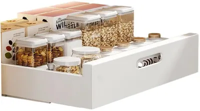 Image de Tiroir de cuisine coulissant Azomor pour un accès facile et un rangement organisé