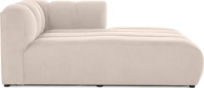 Image de Lisa Design Debbie - module d'assise méridienne droit en tissu texturé , Beige