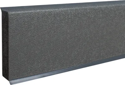 Produktbild von Sockelleiste Kunststoff 12 x 60 x 2500 mm Basalt PVC Hartschaum Fußleiste Durchgefärbte Weichlippe by PROVISTON 62.5 Meter | 25 Stück