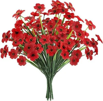 Immagine prodotto di Decorazione con fiori artificiali, 6 mazzi in plastica resistente ai raggi UV