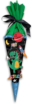 Produktbild von Ursus Schultüten-Bastelset Easy Line, mini Space Dino, 41 cm, zum Basteln einer Zuckertüte
