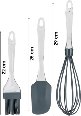 Zdjęcie produktu dla Zestaw przyborów kuchennych 3 szt. silikon mix kolorów