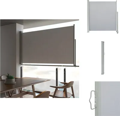 Produktbild von vidaXL Ausziehbare Seitenmarkise 140x300 cm Grau -  Sonnenschirme & Sonnenschutze