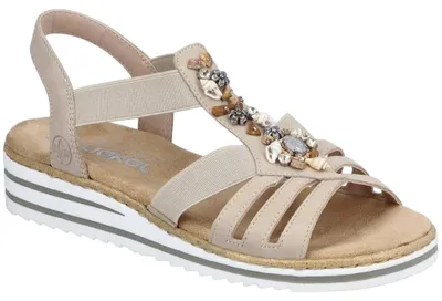 Produktbild von Rieker - Damen Sandalen, Muscheln PP5728 (39,5 EU) (Beige)