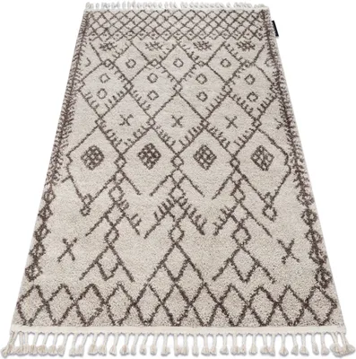 Immagine prodotto di Tappeto BERBER TANGER B5940 crema / marrone Frange berbero marocchino shaggy beige 80x150 cm