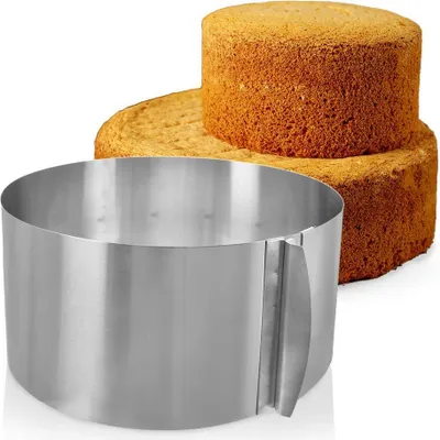 Produktbild von Springform Tortenring Backring Kuchenring Backrahmen / Tortenform verstellbar rund Edelstahl 16-30 cm