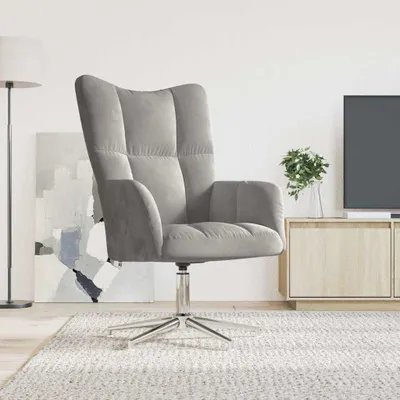 Obrázok produktu pre vidaXL Relax kreslo svetlosivý zamat