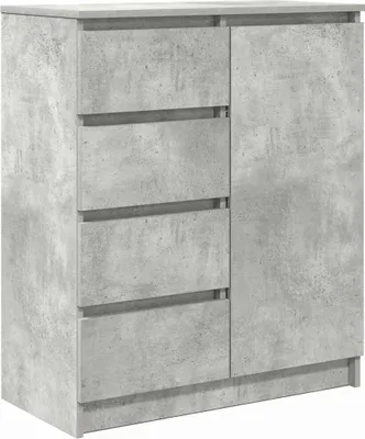 Produktbild von Sideboard mit Schubladen Betongrau 71x35x84 cm Holzwerkstoff