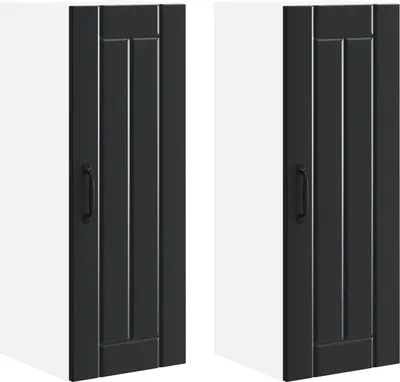 Obrázek produktu pro Nástěnná skříňka LUCCA 2 pcs Černá 30 x 31 x 80 cm
