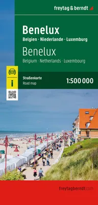 Zdjęcie produktu dla freytag & berndt Mapa drogowa krajów Beneluksu: Belgia – Holandia – Luksemburg w skali 1:500 000