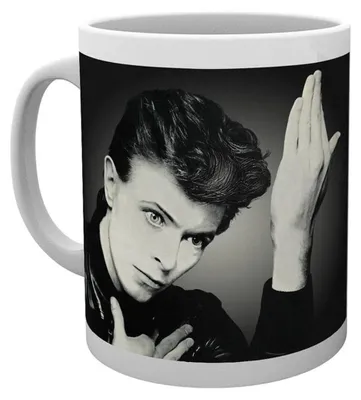 Produktbild von David Bowie - Kaffeebecher "Heroes" PM2111 (Einheitsgröße) (Grau/Schwarz)