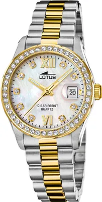 A close-up studio shot of a women's wristwatch.