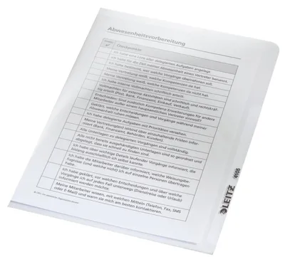 Zdjęcie produktu dla Leitz 4105-00-00 4105 Okładka Premium, A5, PVC, odporna na dokumenty, krystalicznie przezroczysta