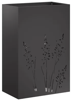 Produktbild von vidaXL Garten-Pflanzgefäß Schwarz 50 x 30 x 75 cm Kaltgewalzter Stahl