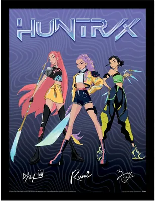 Image de Affiche encadrée KPop Demon Hunters Huntrix Signature