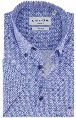 Produktbild von Overhemd Ledub Modern Fit blau geprint
