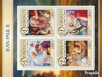 Produktbild von Briefmarken Dschibuti 2017 Mi 1538-1541 Kleinbogen (kompl. Ausg.) postfrisch Johannes Paul II