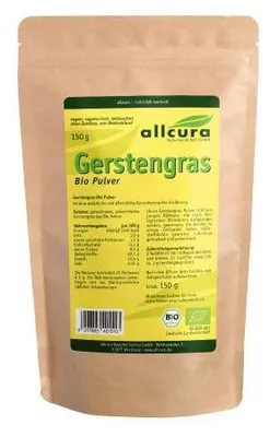 Image de allcura Herbe d'orgeen poudre, 150 g de poudre