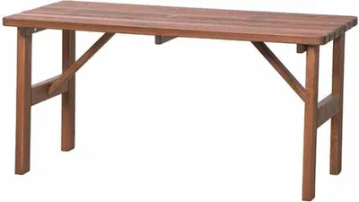 Produktbild von Tisch Tessin eckig 150 x 72 cm Gestell aus Kiefernholz in dunkel lasiert, Tischplatte aus Kiefernholz in dunkel lasiert