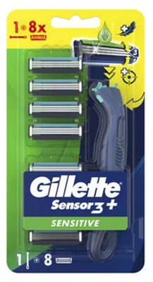 Image de Rasoir Gillette Sensor3 Sensitive avec huit cartouches