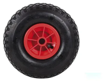 Image de Roue pneumatique pour brouette, sans roulement, robuste, 400 mm, pour jardin et construction