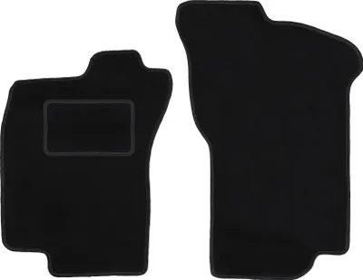 Produktbild von Velours-Fußmatten Vorne passend für Fiat Tipo I (Schrägheck, Bj. 1988-1995) –  schwarz, passgenau, mit Befestigungen set 2 Stk. - STANDARD