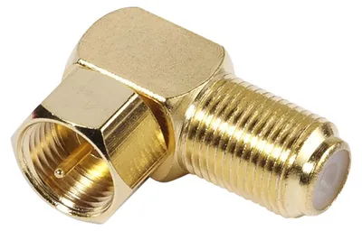 Produktbild von VIVanco™SAT-Winkeladapter Typ F, vergoldet
