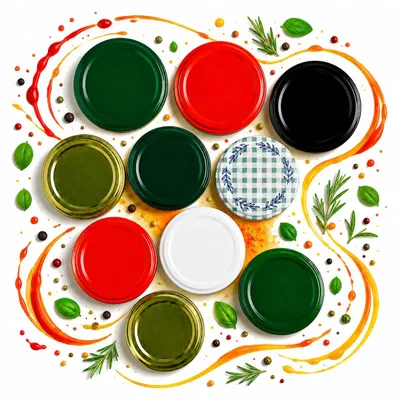 Imagen del producto de 10 tapas roscadas de 53 mm para vasos, botellas, conservas y otros recipientes