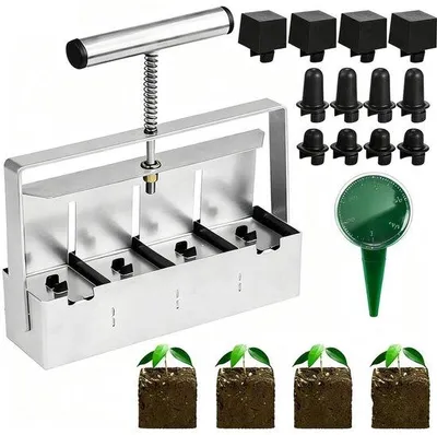 Produktbild von Handgefertigte Gründübel 5 x 5 cm für Pflanzhilfen, Beetblöcke für Gärten, Topfsubstrat und Außenpflanzen.