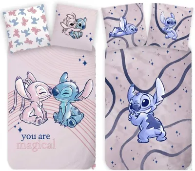 Produktbild von Disney Stitch & Angel - 2 x Bettwäsche im Doppelpack, 135x200 & 80x80