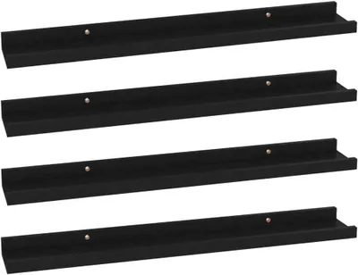 Produktbild von VidaXL 326668, MDF-Platten, Schwarz, 600 mm, 90 mm, 30 mm, 4 Stück(e)