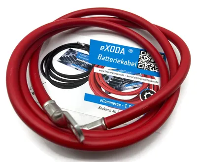 Batteriekabel 35 mm² 150 cm M8 Rot, flexibel, 157 A
