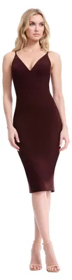 Productafbeelding van Dress the Population - Damesjurk Lyla, mouwloos, aansluitend, midi-lengte